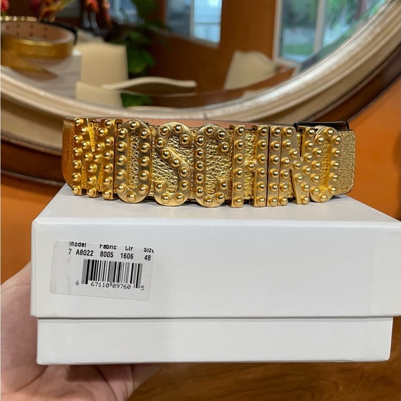 Moschino Gold Studded Belt - Picture 3 of 3